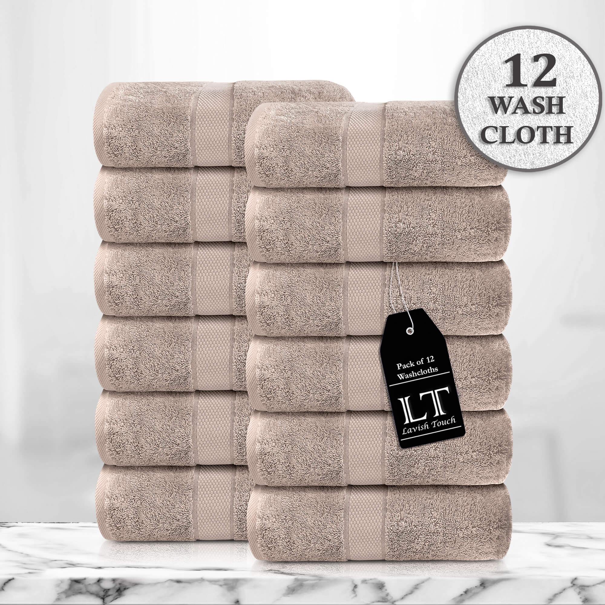 Lavish Touch 100% Cotton 600 GSM Aerocore Pack of 12 Face Towels - Zenvias