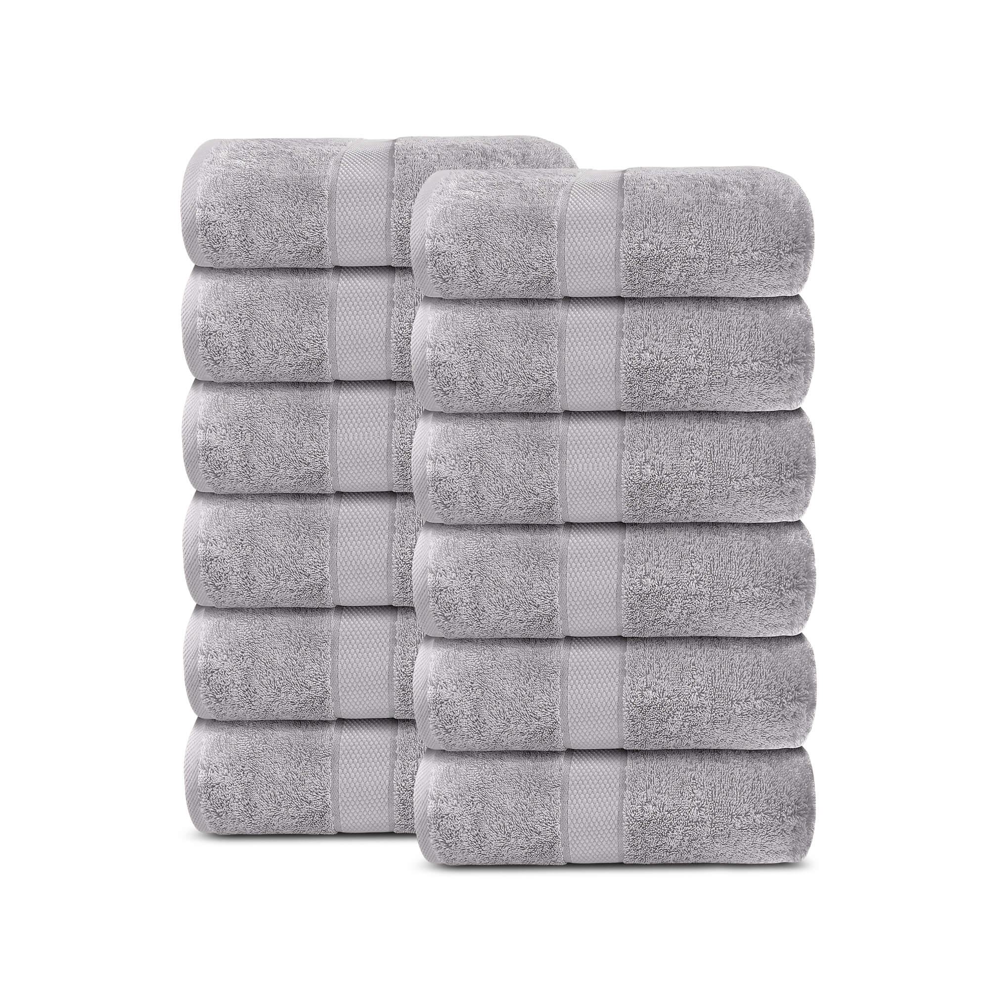 Lavish Touch 100% Cotton 600 GSM Aerocore Pack of 12 Face Towels - Zenvias