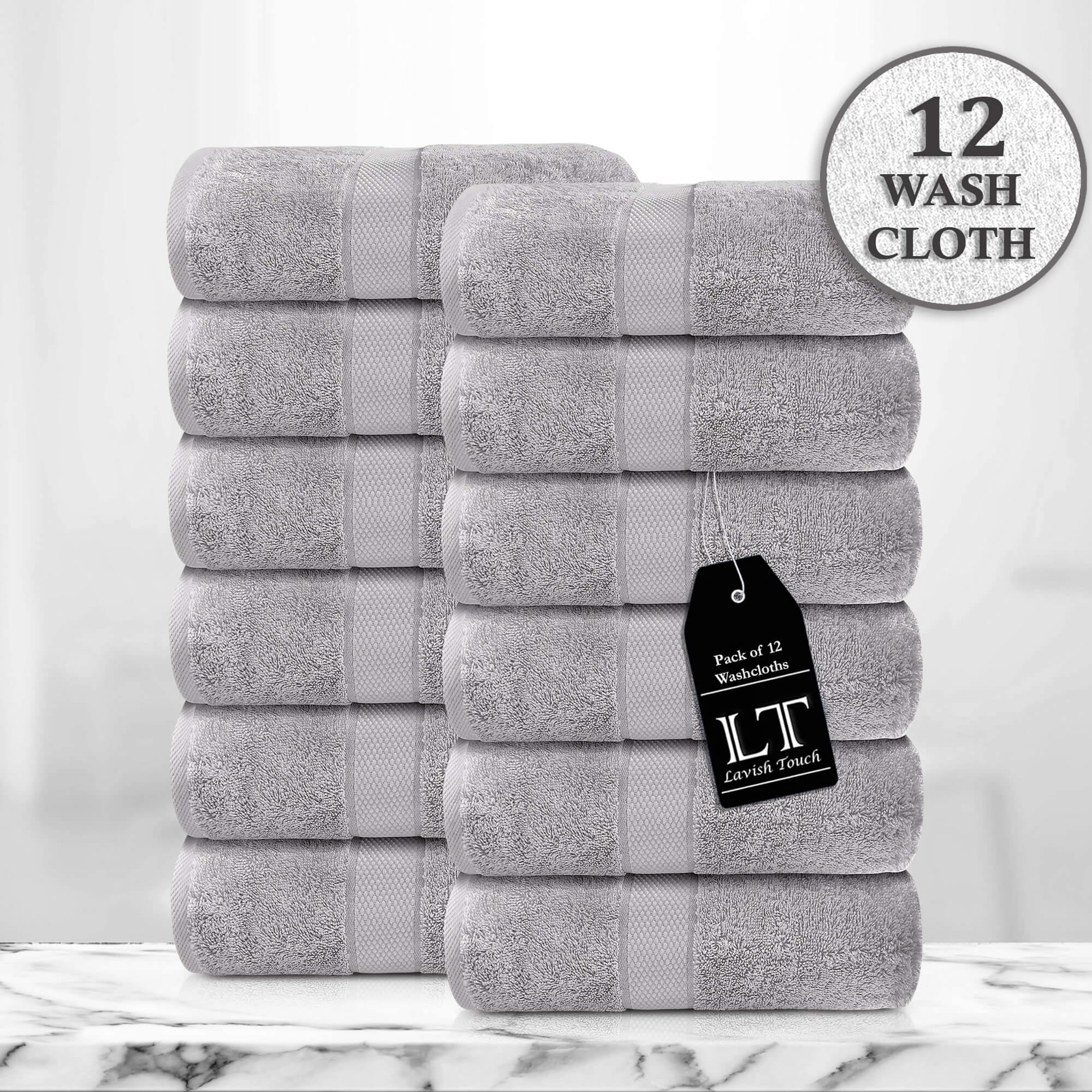 Lavish Touch 100% Cotton 600 GSM Aerocore Pack of 12 Face Towels - Zenvias