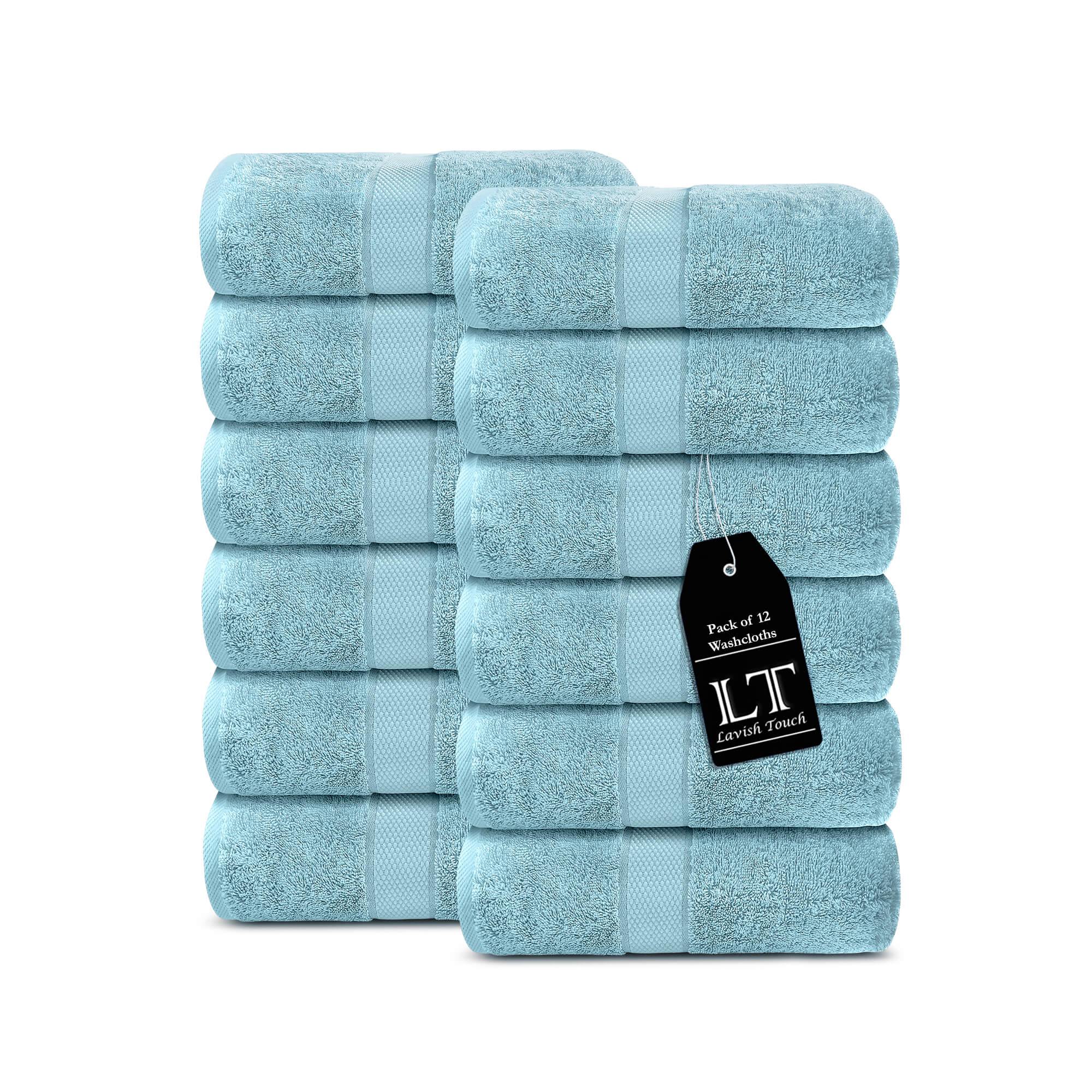 Lavish Touch 100% Cotton 600 GSM Aerocore Pack of 12 Face Towels - Zenvias
