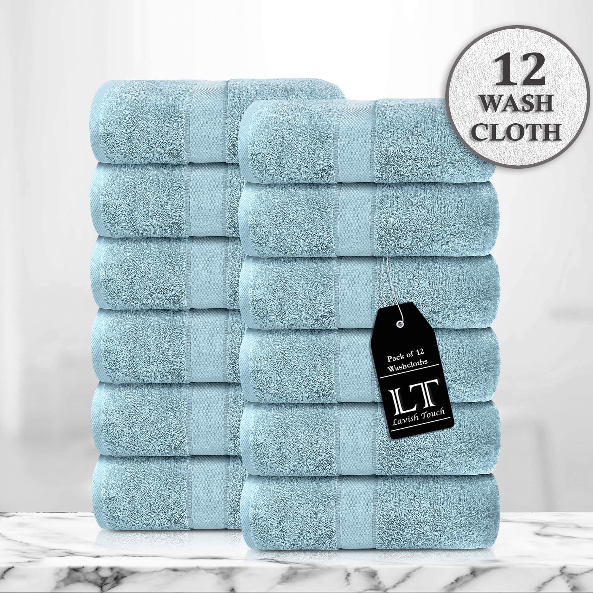 Lavish Touch 100% Cotton 600 GSM Aerocore Pack of 12 Face Towels - Zenvias