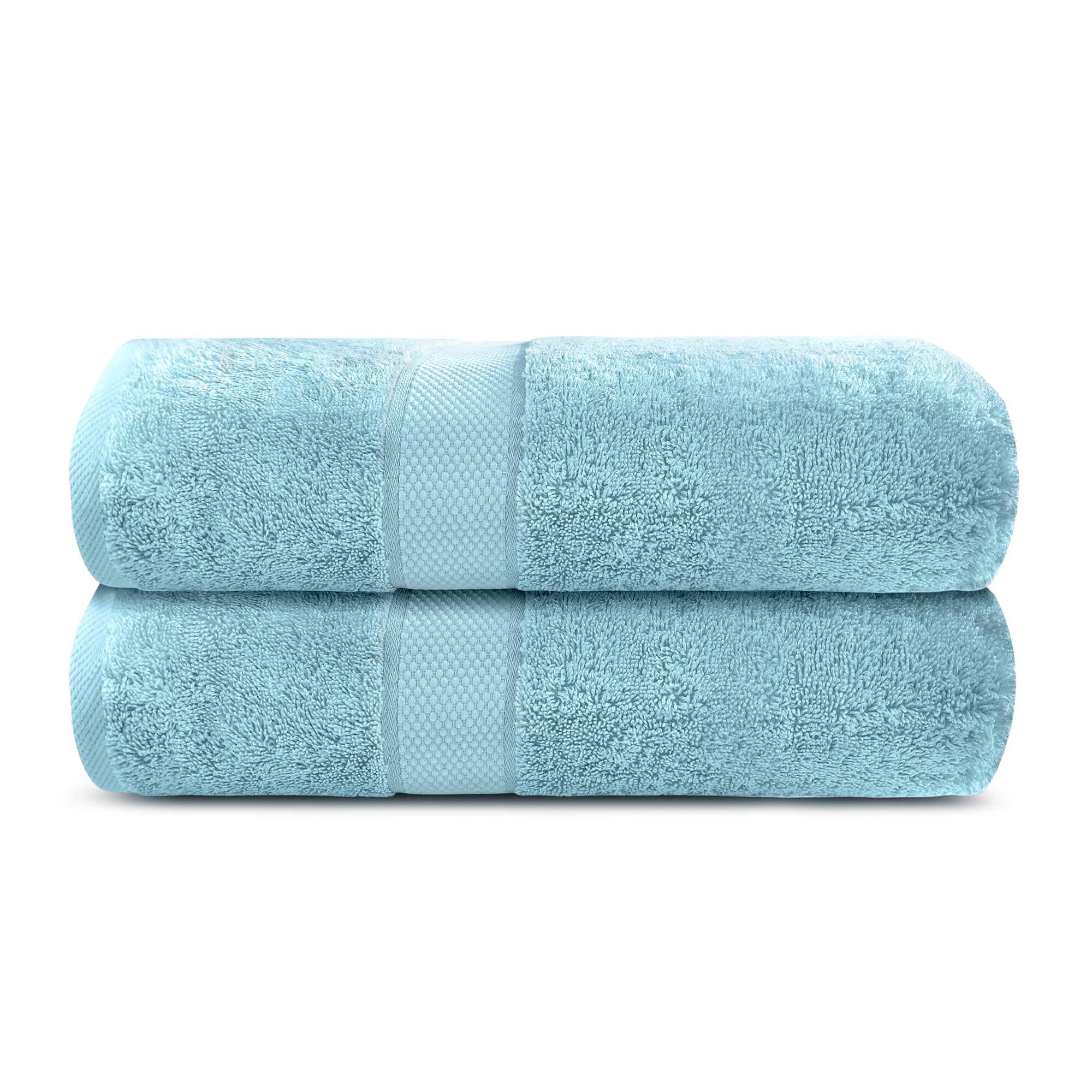 Lavish Touch 100% Cotton 600 GSM Aerocore Pack of 2 Bath Sheets - Zenvias