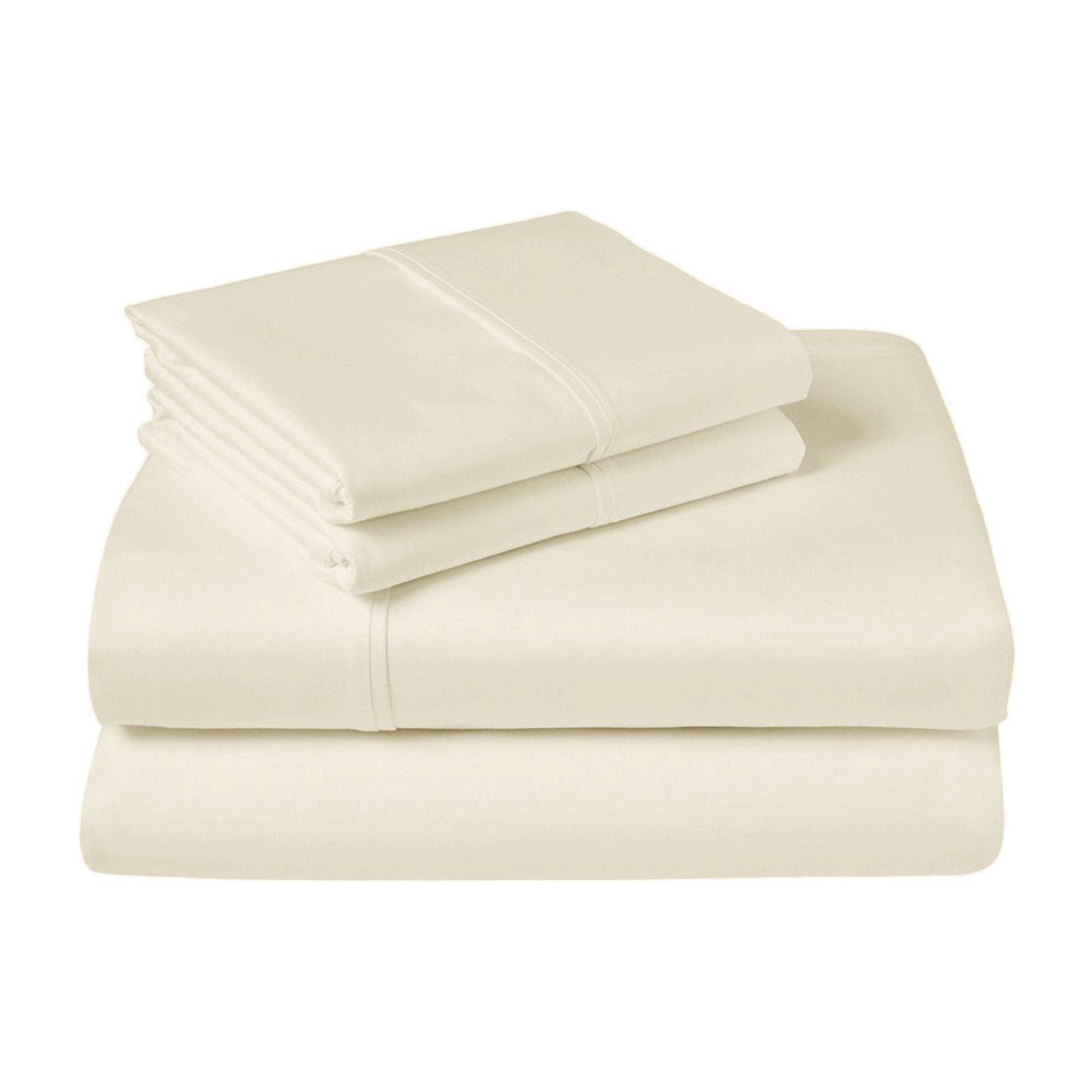Lavish Touch 100% Cotton 500TC Queen Bed Sheet Set 4 Pcs Zenvias