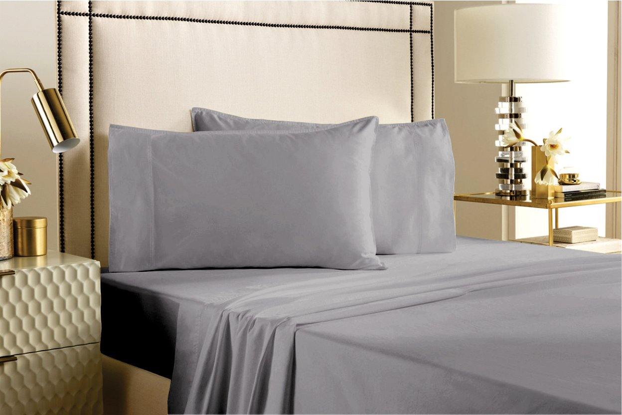 Lavish Touch 100% Cotton 500TC Queen Bed Sheet Set 4 Pcs Zenvias