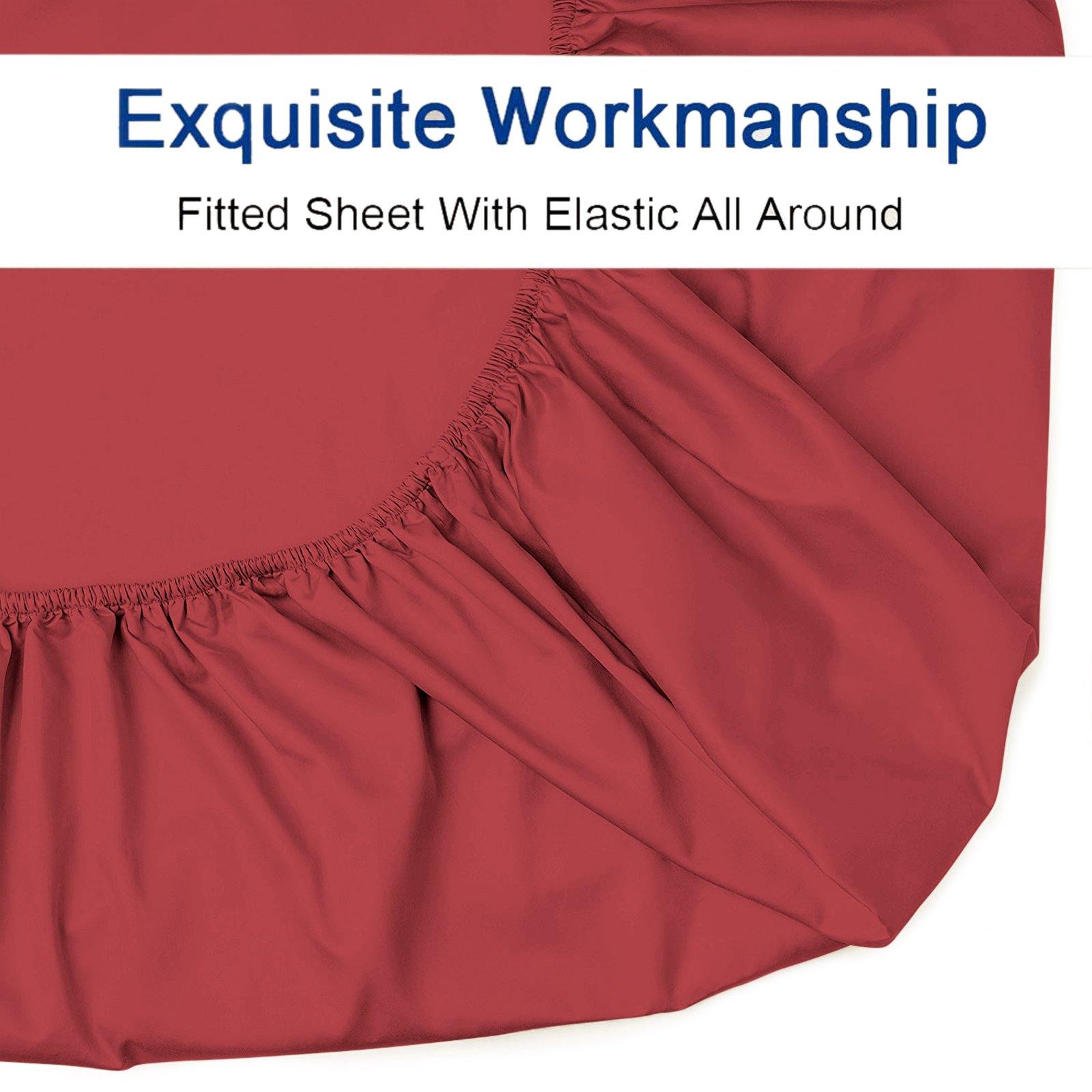 Lavish Touch 100% Cotton 500TC Queen Bed Sheet Set 4 Pcs Zenvias