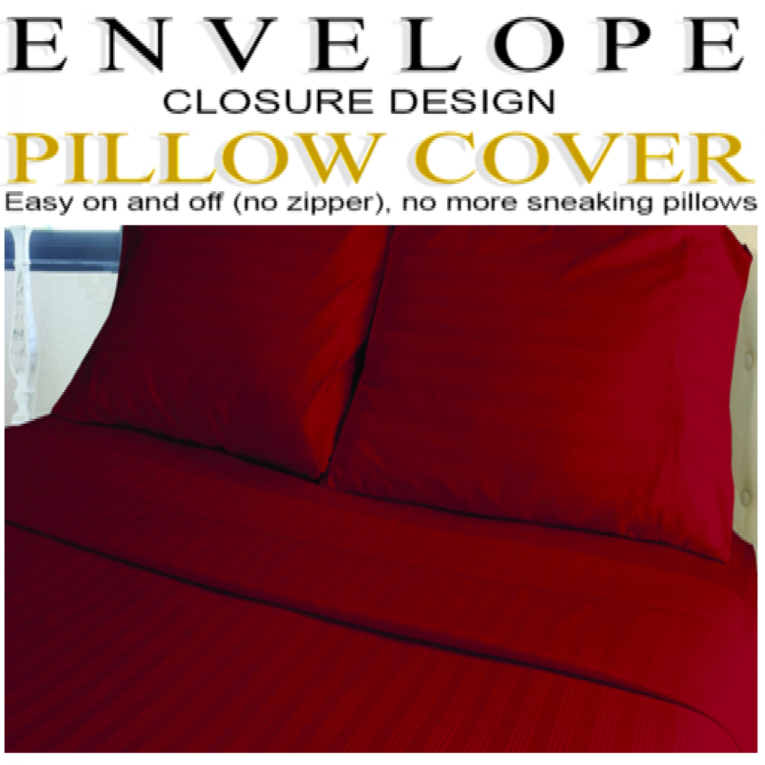 Lavish Touch 100% Cotton 500 TC Sateen Stripe 4pc Sheet Set - Queen - Zenvias