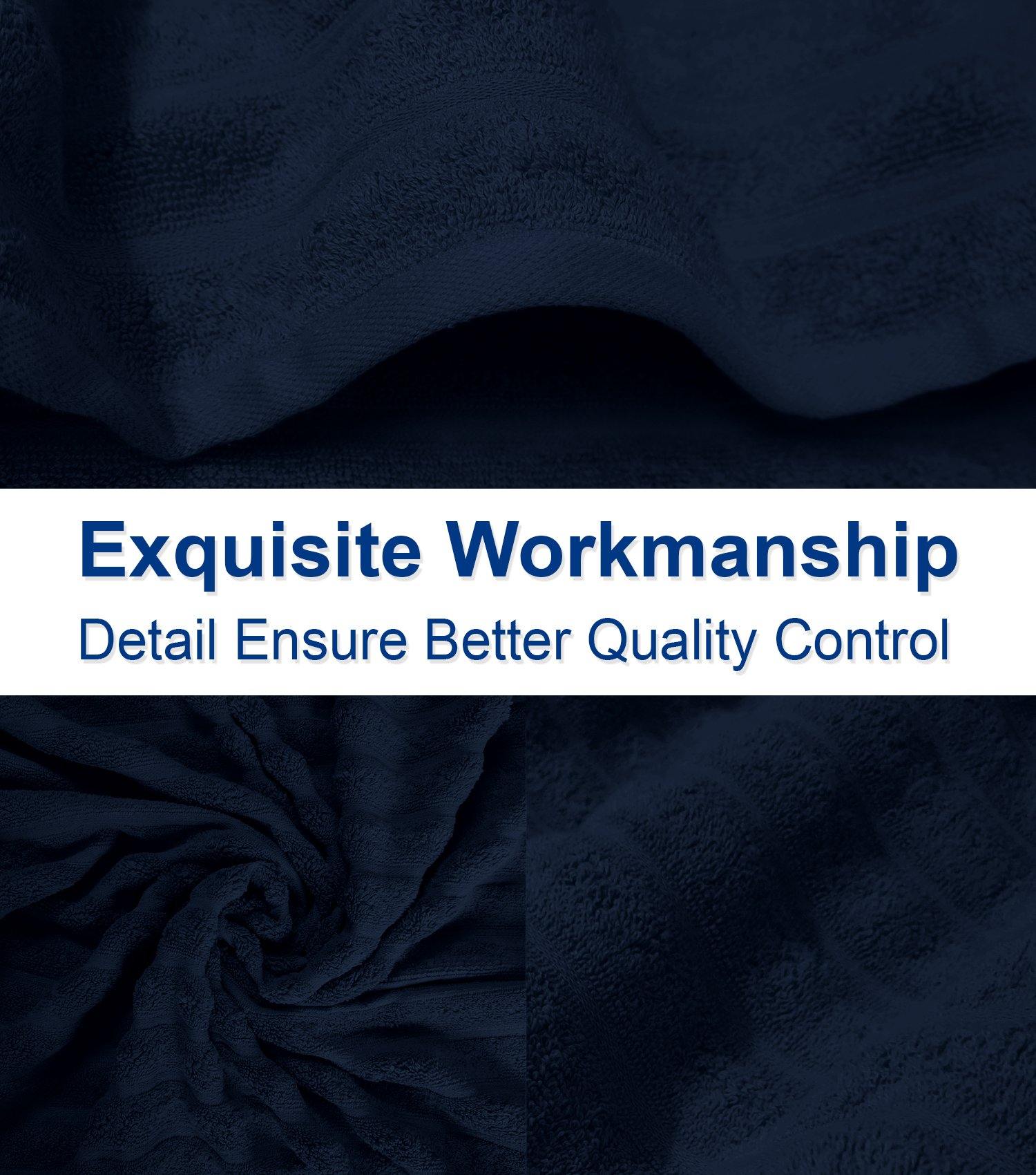 Lavish Touch 100% Cotton 650 GSM Bath Towels Pack of 4 - Zenvias