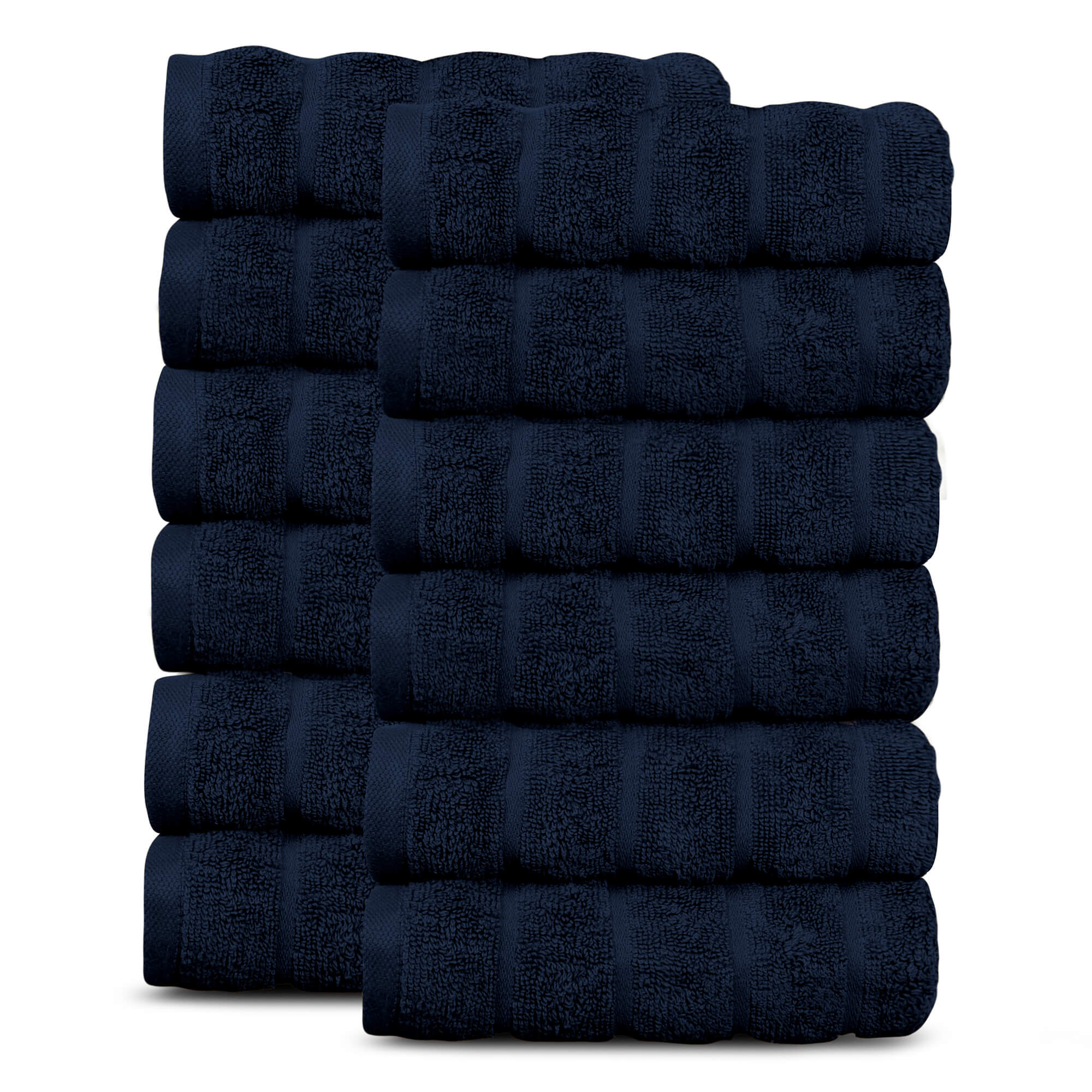 Lavish Touch 100% Cotton 600 GSM Face Towels Pack of 12 - Zenvias