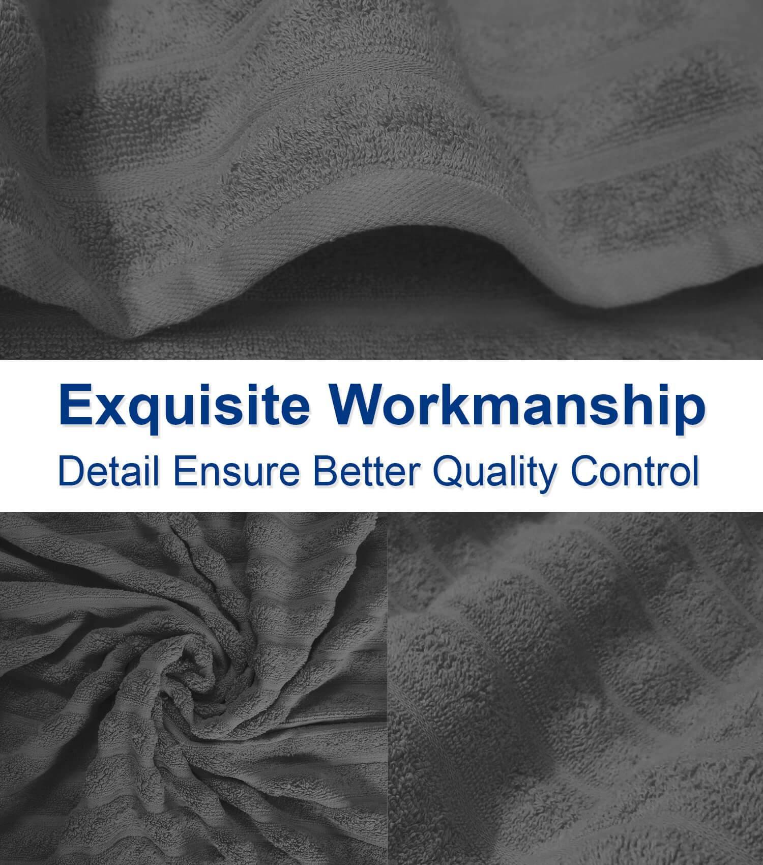 Lavish Touch 100% Cotton 600 GSM Face Towels Pack of 12 - Zenvias