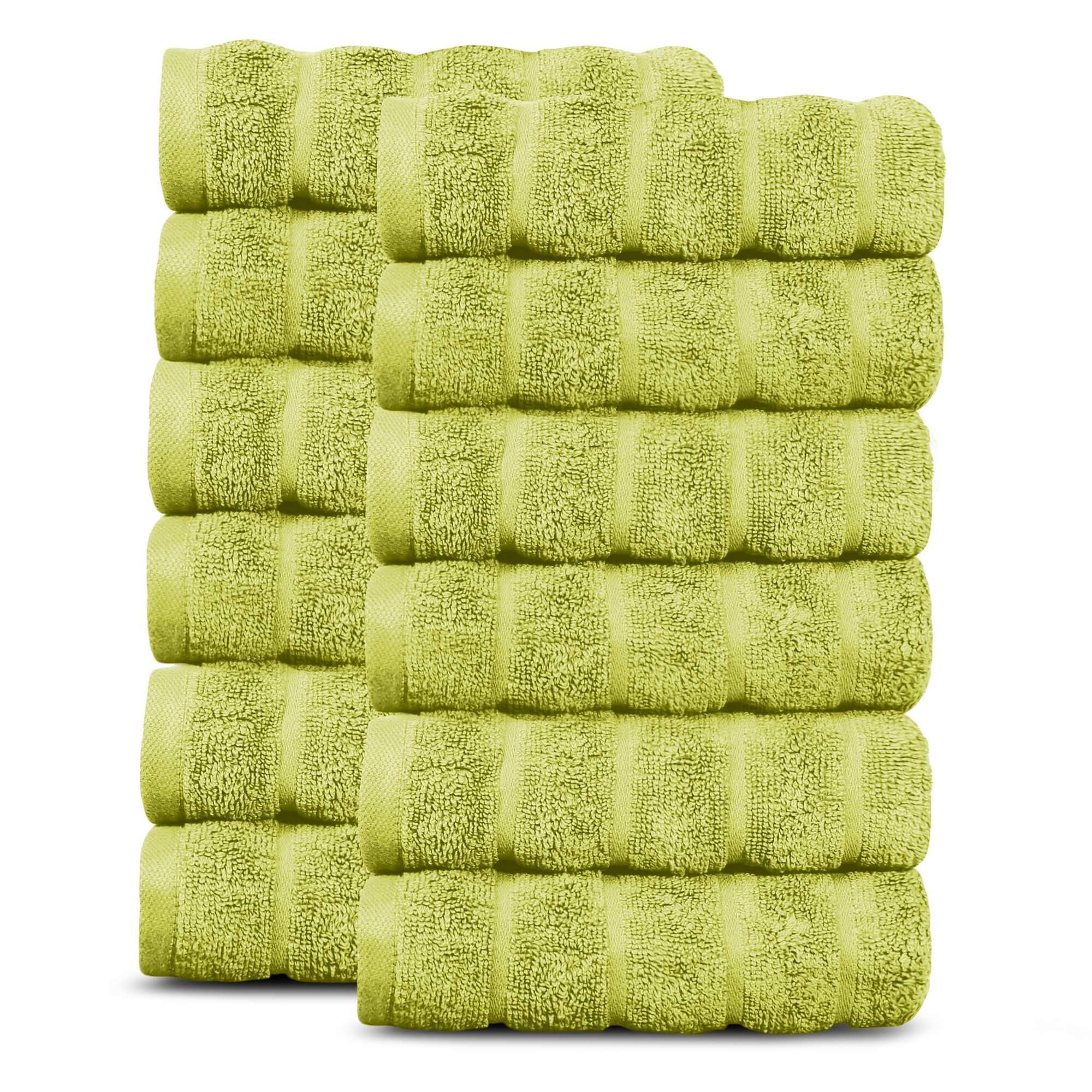 Lavish Touch 100% Cotton 600 GSM Face Towels Pack of 12 - Zenvias