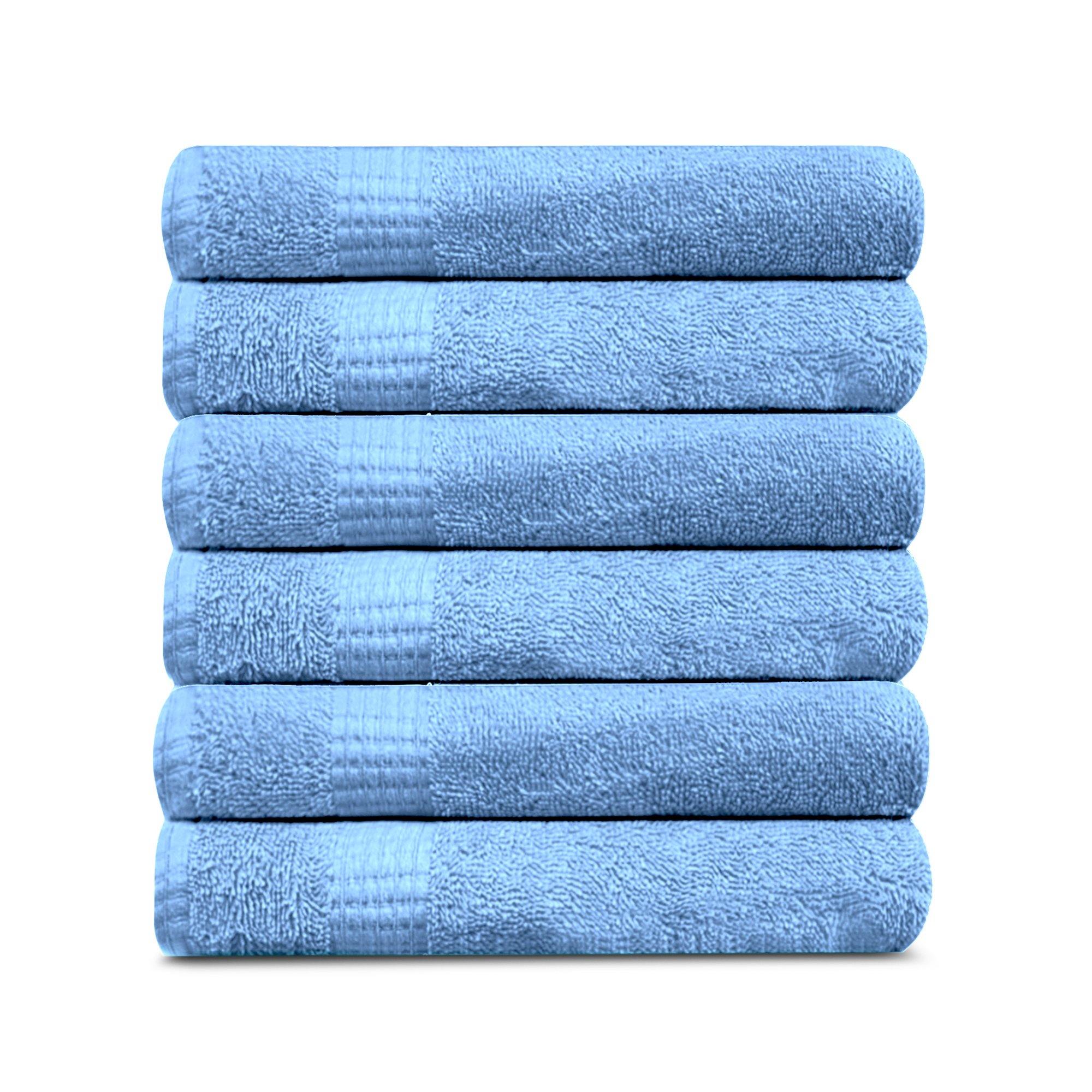 Lavish Touch 100% Cotton Melrose Hand Towels Set Pack of 6 - Zenvias