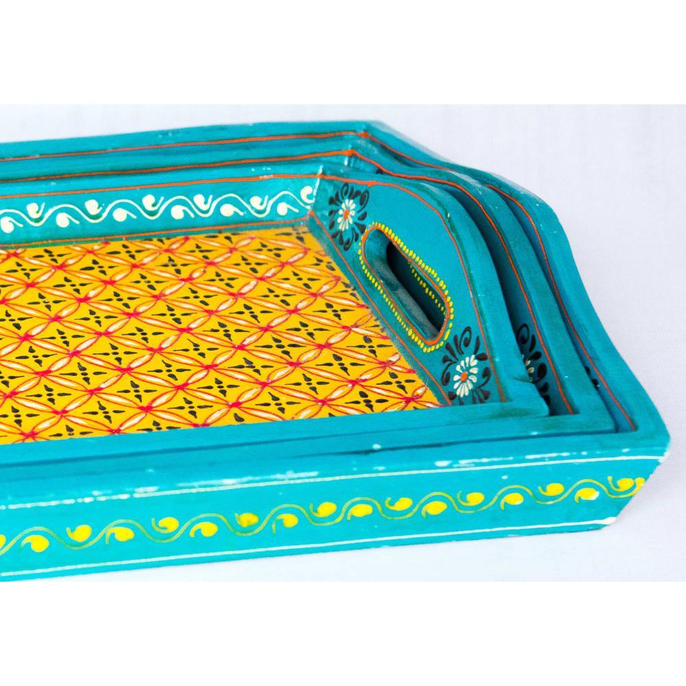 Lavish Touch Madera Tray - Set Of 3 - Zenvias