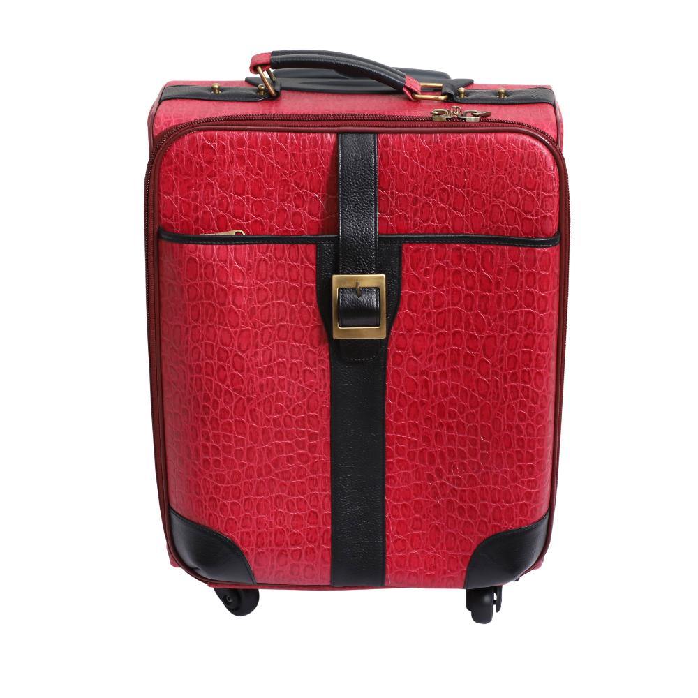 Lavish Touch Mulford Trolley Bag
 Leather - Red - Zenvias