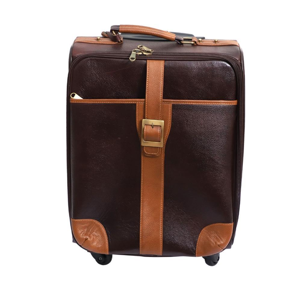 Lavish Touch Mulford Trolley Bag
 Leather - Brown - Zenvias