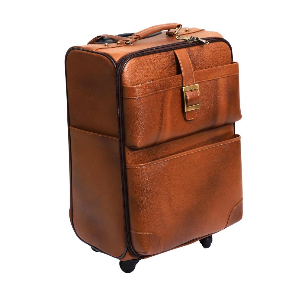 Lavish Touch Elm Trolley Bag
 Leather - Tan
 ( Without Texture ) - Zenvias