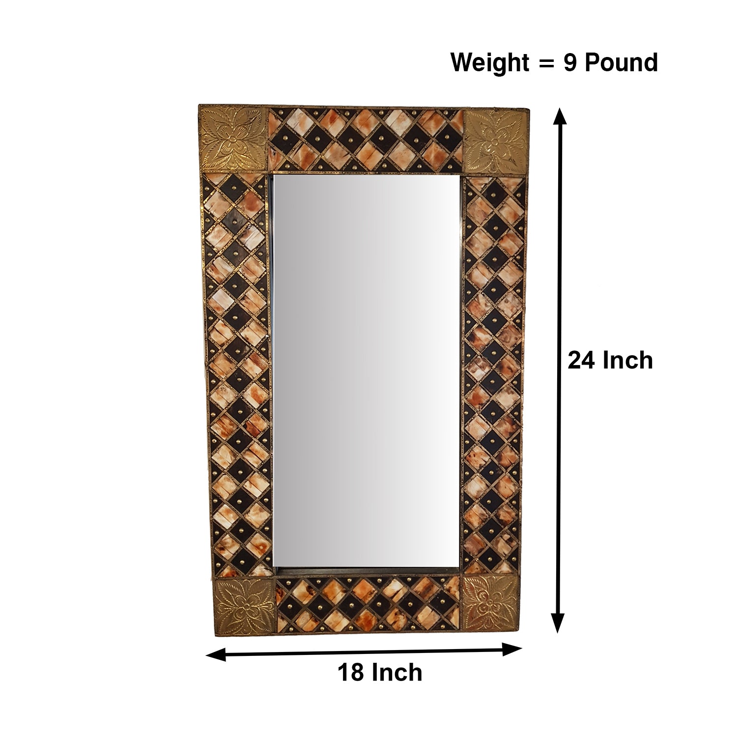 Lavish Touch Sepil Mirror - Bone Inlay - Zenvias