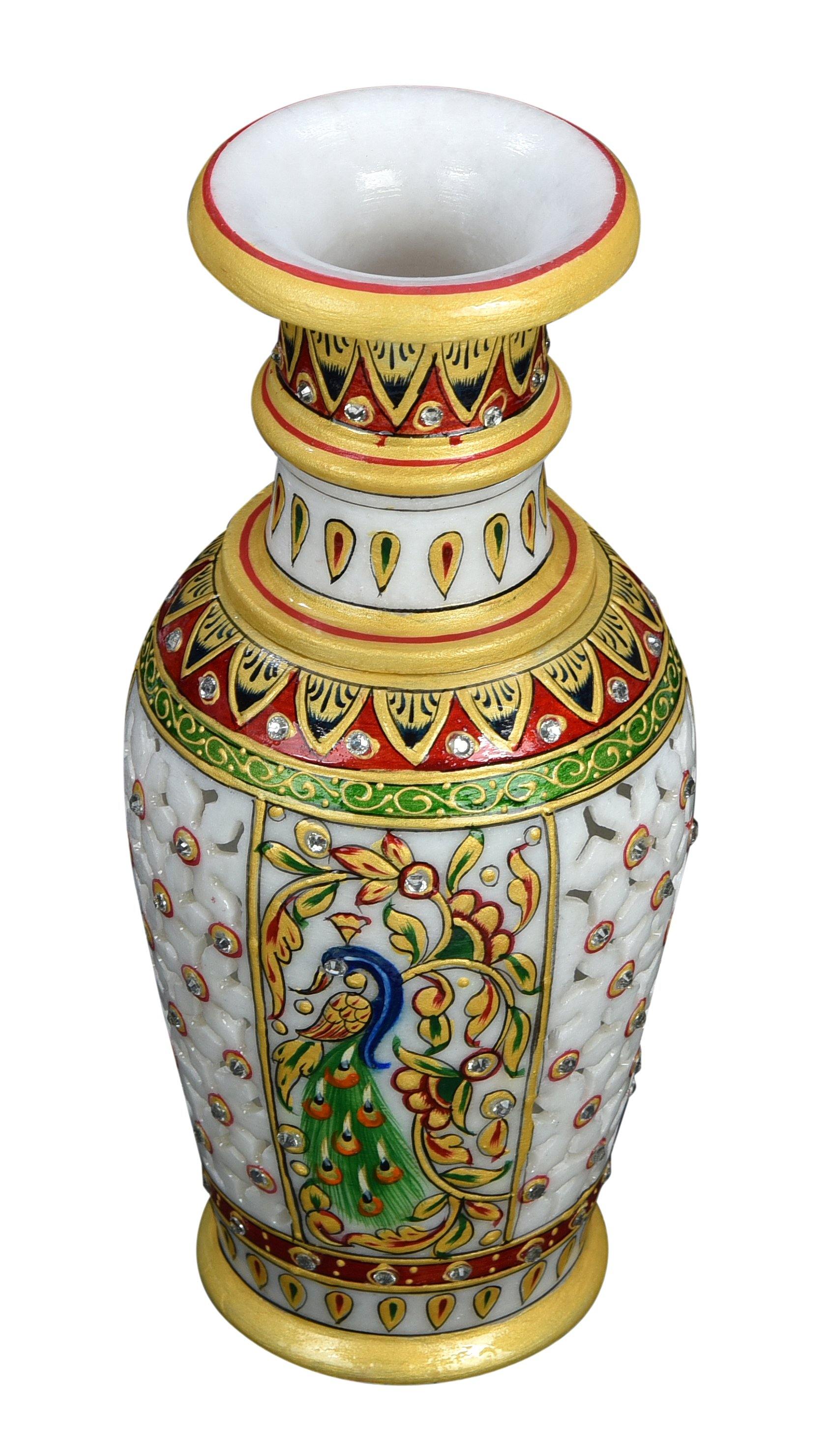 Lavish Touch Zara Marble Vase - Zenvias