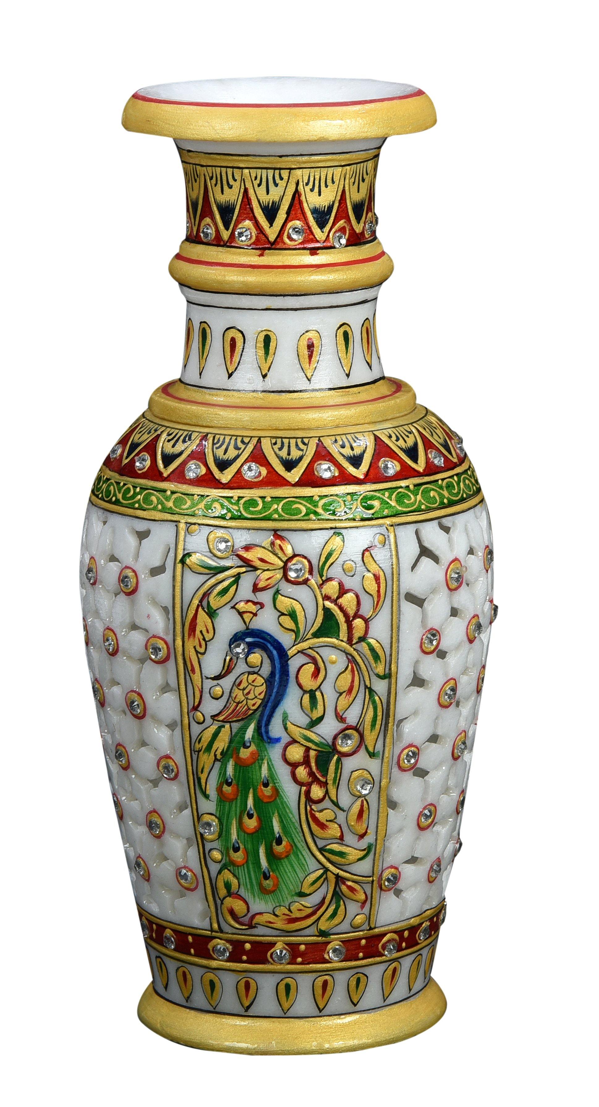 Lavish Touch Zara Marble Vase - Zenvias