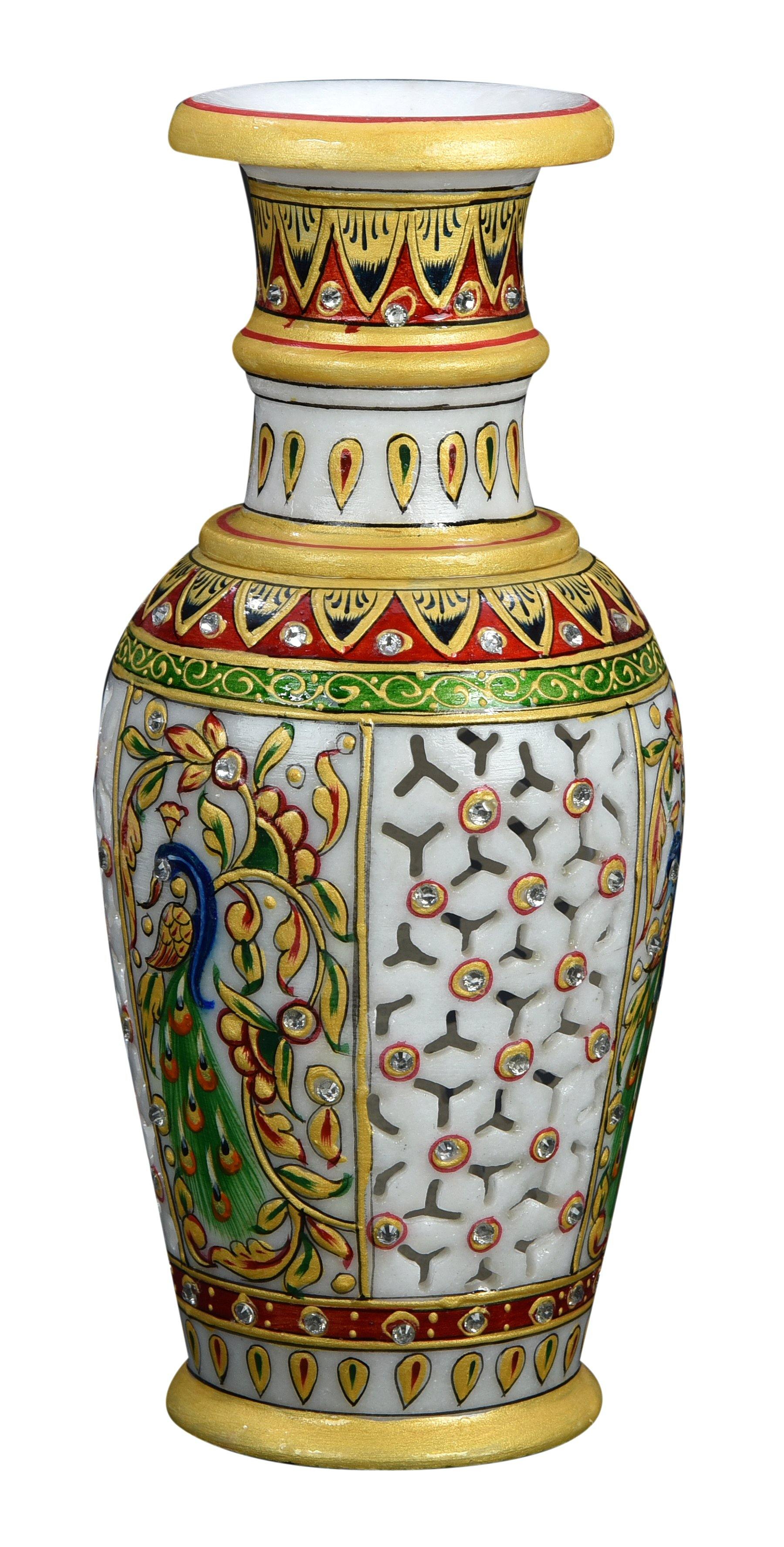 Lavish Touch Zara Marble Vase - Zenvias